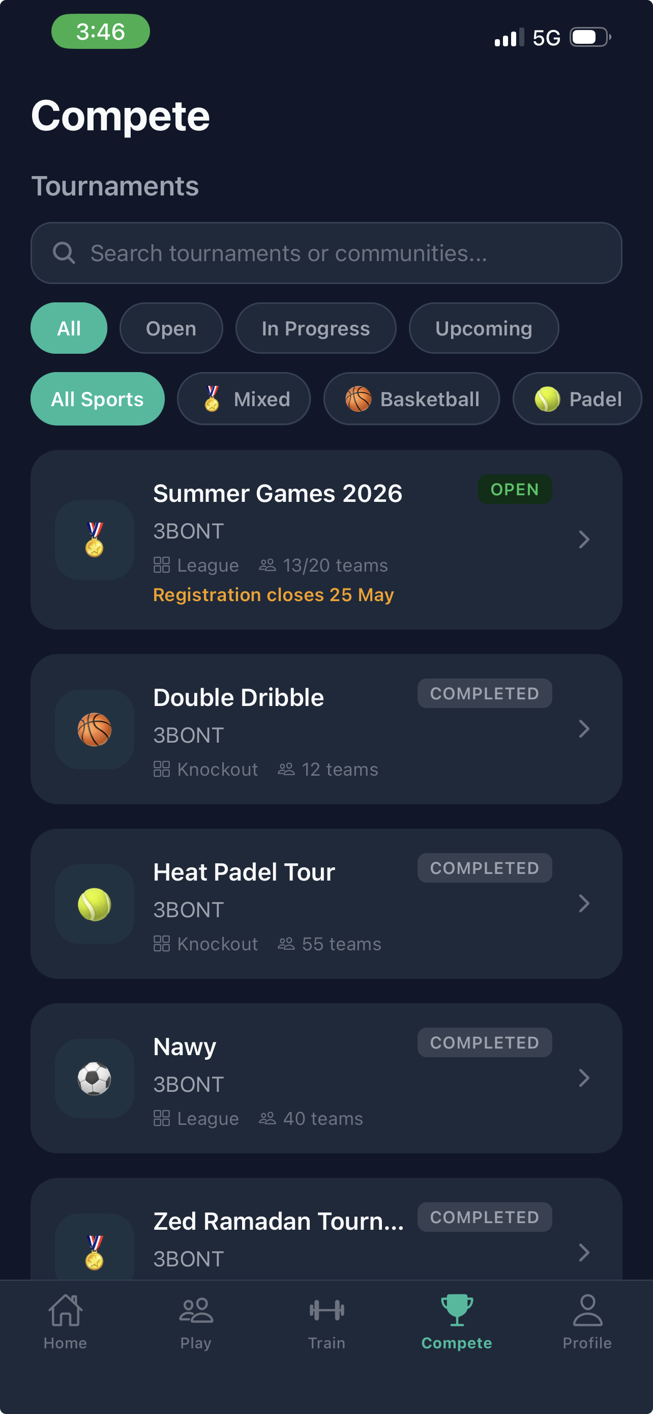 3BONT app screen